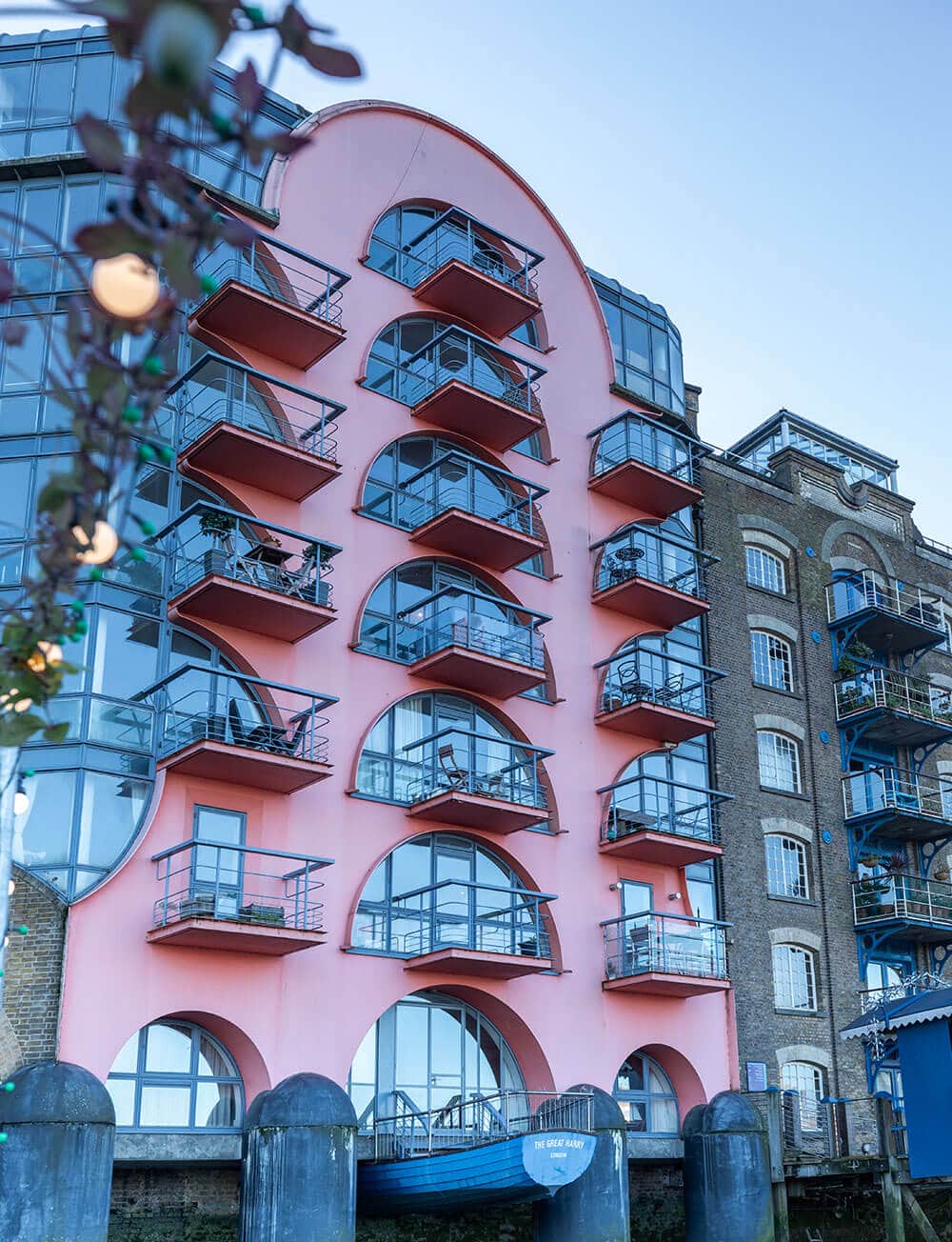 An iconic residential building towers into London's clear skies. The listed building has been restored to glory thanks to the completion of external major works.