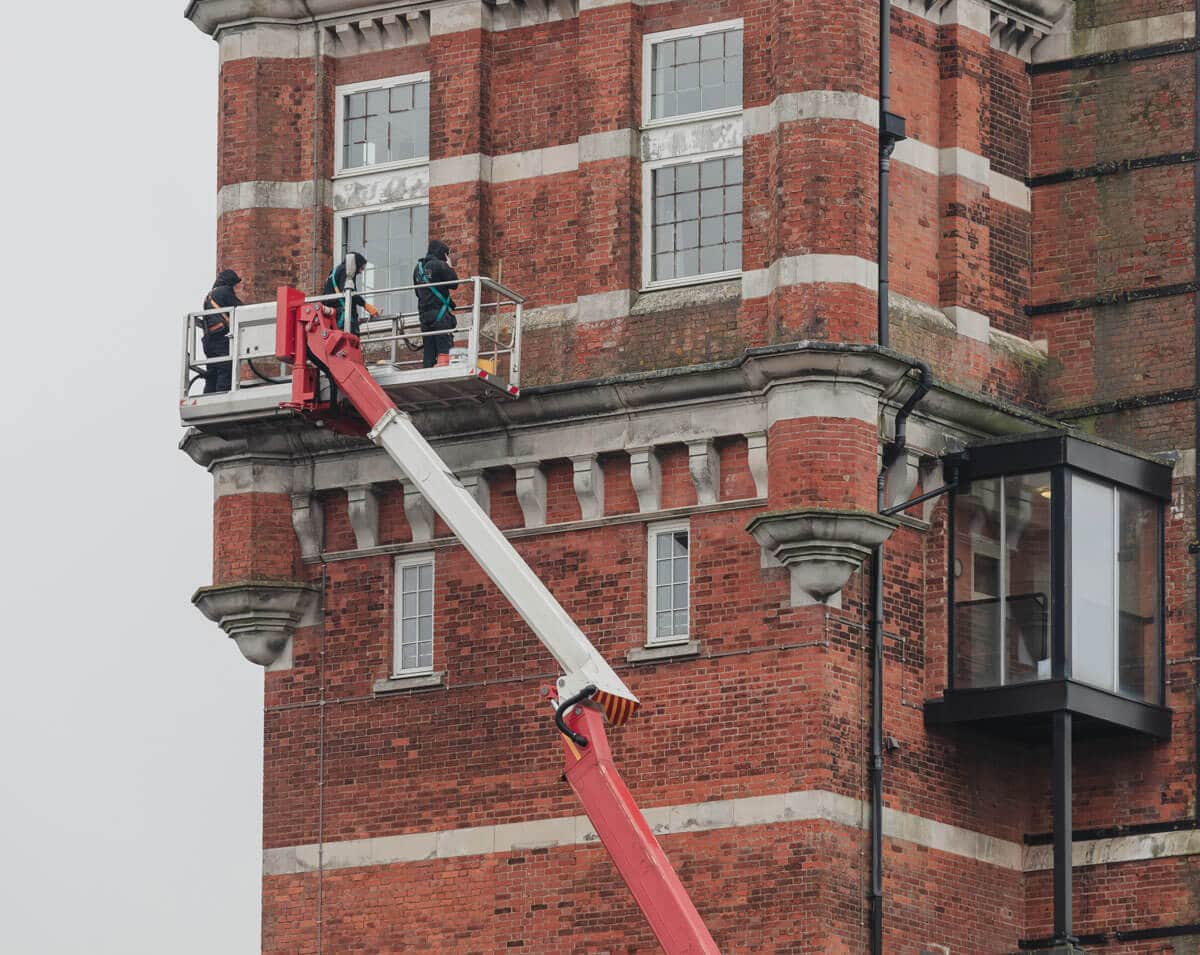 External Redecoration Works being performed on this Listed Residential Conversion (of a former Water Tower) in Kent