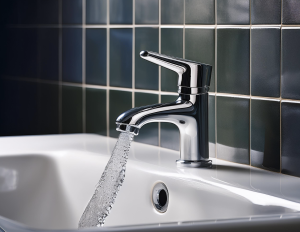 A malfunctioning bathroom tap
