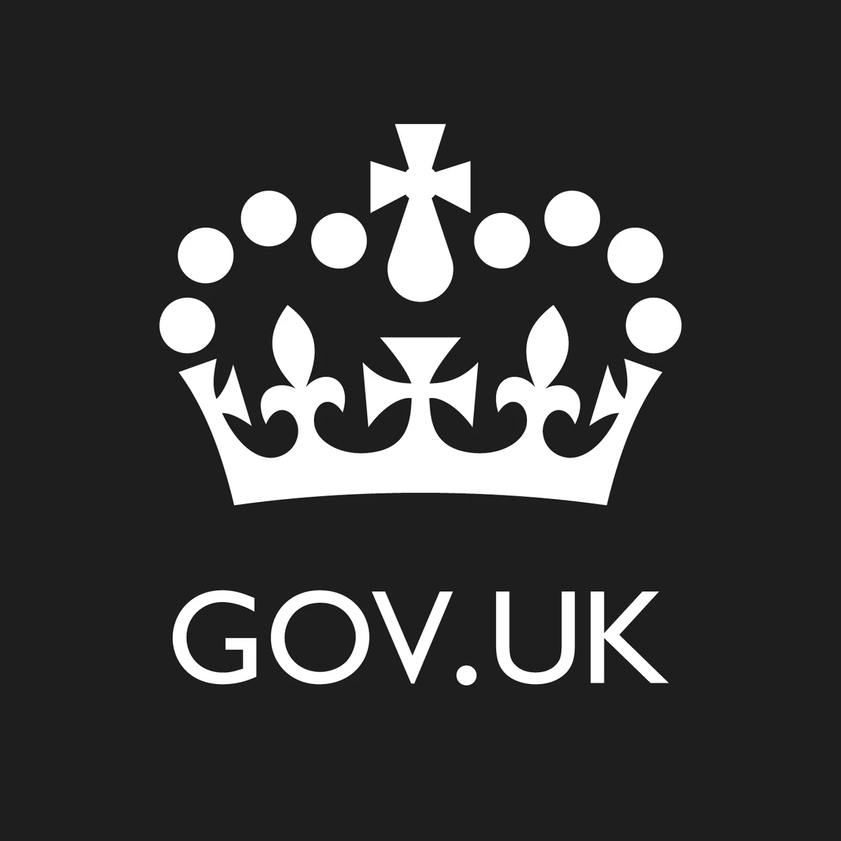 govuk logo shows a white crown icon
