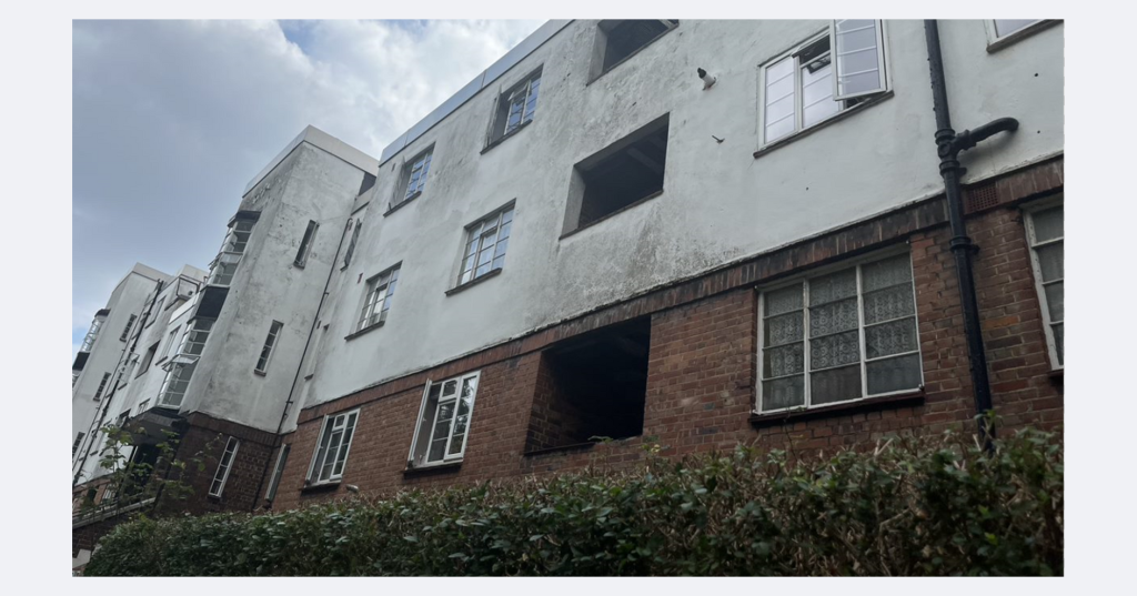 The front of this block when J&B took over management